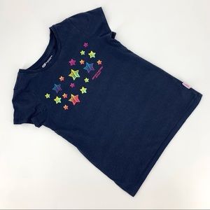 Skechers Sport Girls Navy Star Graphic Short Sleeve T-shirt, XL (14/16)